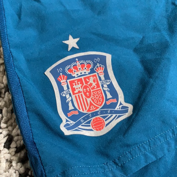 Adidas Spain RFCF Soccer Shorts Sample Style Lined Blue Medium - Picture 4 of 7